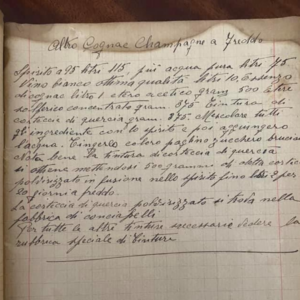 handwritten recipe on old paper